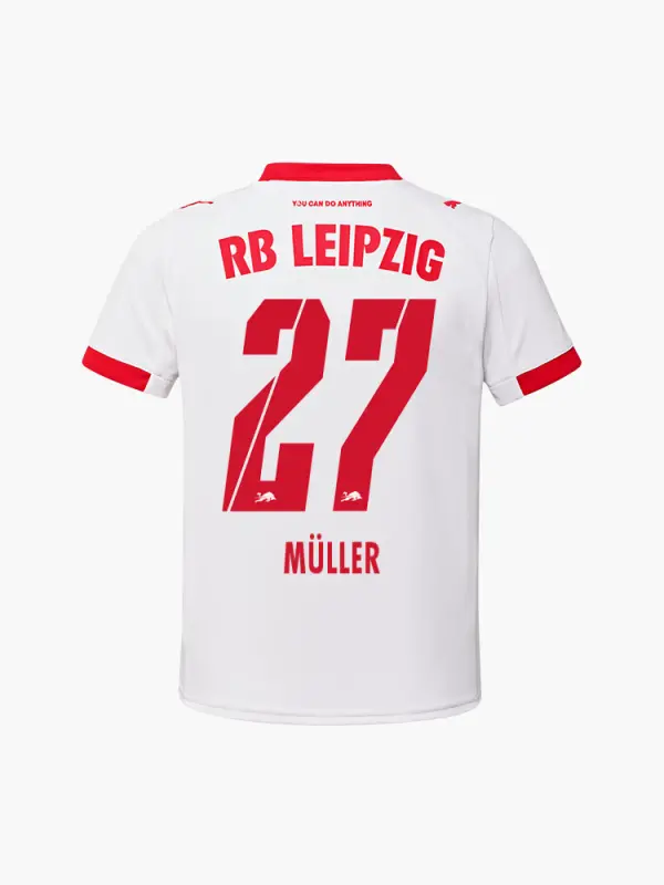 RB Leipzig FC Shop – RBL PUMA Jugend-Heimtrikot 25/26 – 27 – MULLER Kollektion für wahre Fans
